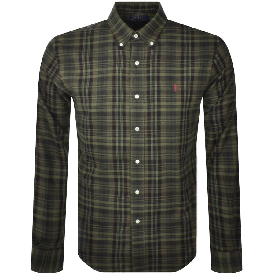 Ralph Lauren Check Long Sleeve Shirt Green | Mainline